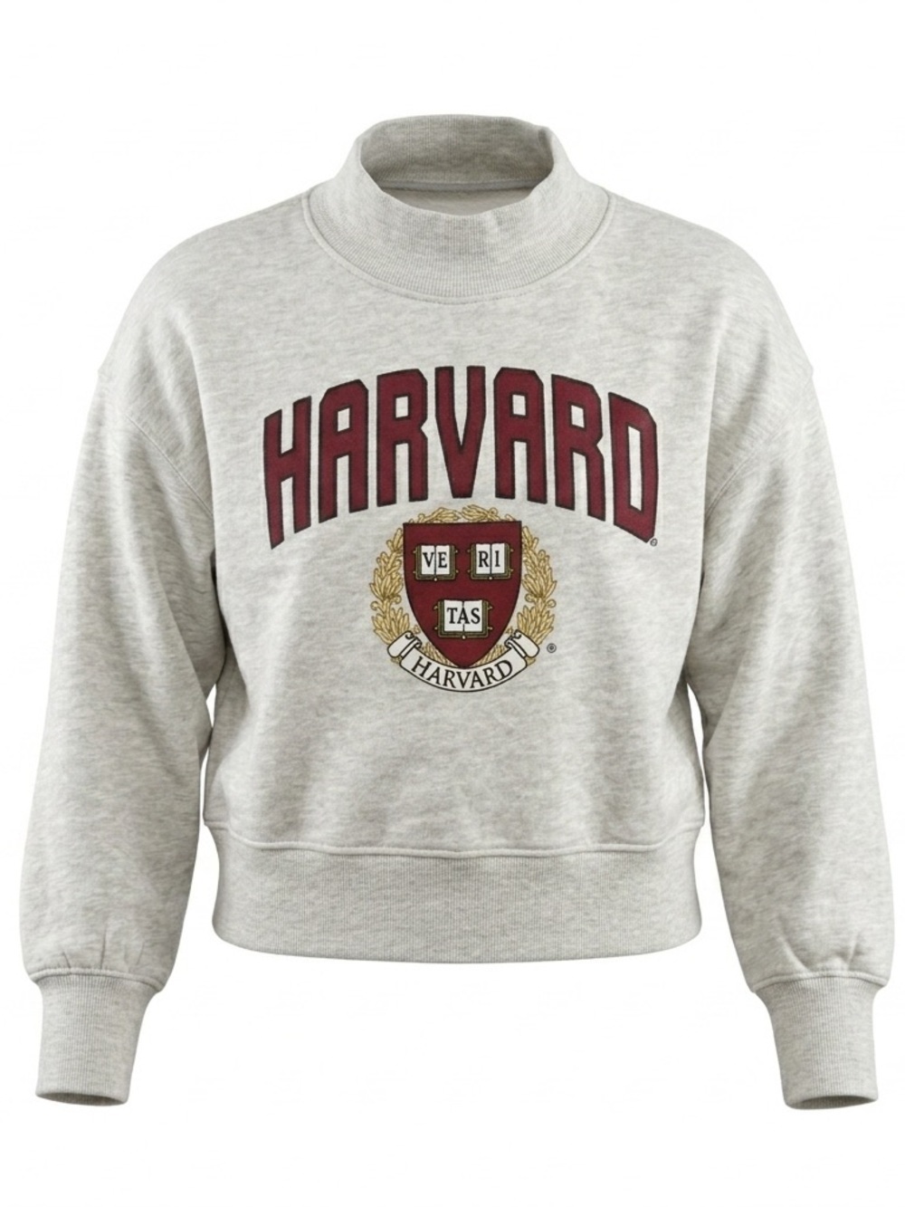Chicka-D Harvard Gray Crewneck Sweatshirt Size M Cropped